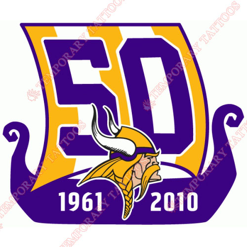 Minnesota Vikings Customize Temporary Tattoos Stickers NO.592